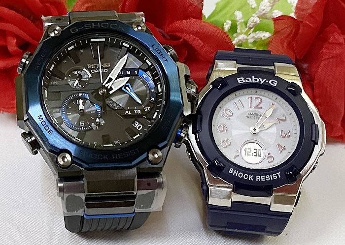 恋人たちのGショック ペアウオッチ gショック 人気 婚約 夫婦 高級 クリスマス プレゼント おすすめG-SHOCK BABY-G ペア腕時計 カシオ 2本セットベビーg アナデジMTG-B2000B-1A2JF BGA-1100-2BJF ソーラー電波 誕生日 御祝い還暦 銀婚式 結婚記念日 婚約