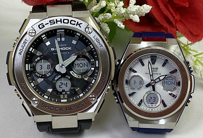 恋人たちのGショックペアウォッチ G-SHOCK BABY-G カシオ 2本セット 電波ソーラー GST-W110-1AJF MSG-W600-2AJF ラッピング無料 あす楽対応