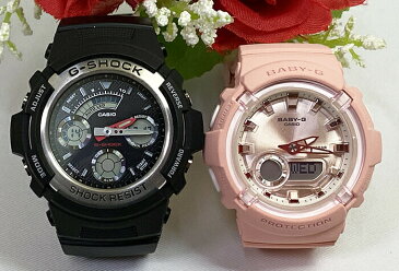 恋人たちのGショック ペアウオッチ Gショック ペア G-SHOCK BABY-G ペア腕時計 カシオ 2本セット gショック ベビーg アナデジ AW-590-1AJF BGA-280-4AJF 人気 ラッピング無料 g-shock メッセージカード手書きします あす楽対応 クリスマスプレゼント