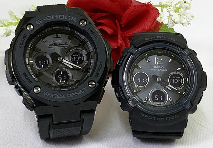 恋人たちのGショックペアウオッチ G-SHOCK BABY-G ペアウォッチ カシオ 2本セット 電波ソーラー GST-W300G-1A1JF BGA…