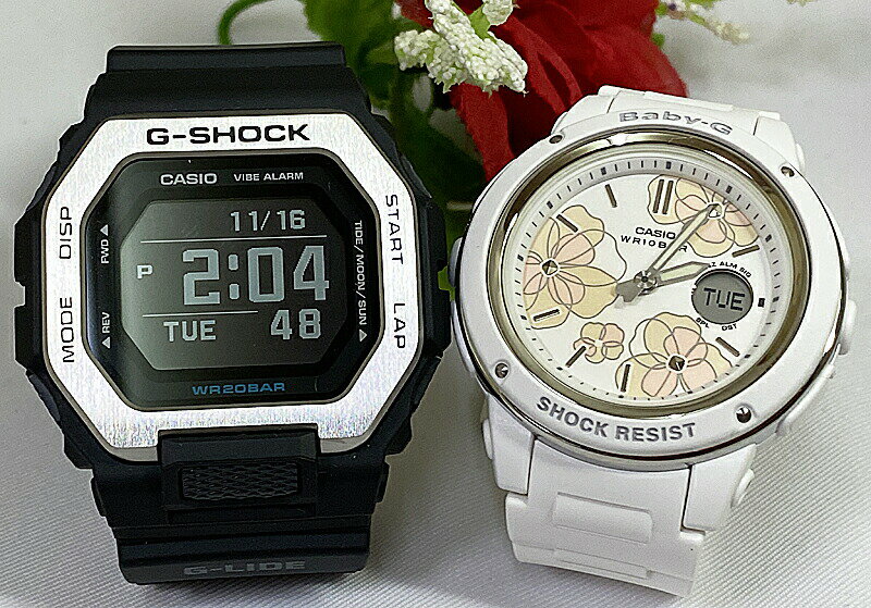 恋人たちのGショック ペアウォッチ G-SHOCK BABY-G カシオ 2本セット アナデジ GBX-100-1JF BGA-150FL-7AJF お揃い プレゼント 新品 手書きします 人気 婚約 夫婦 高級 クリスマス プレゼント おすすめ