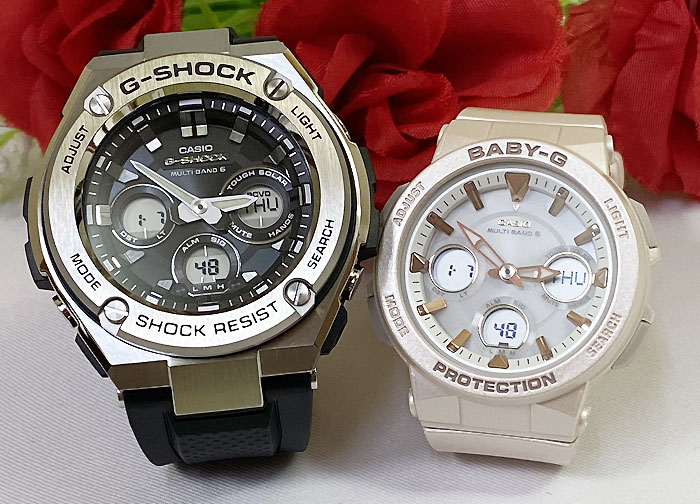 恋人たちのGショックペアウォッチ G-SHOCK BABY-G カシオ 2本セット電波ソーラー 電波ソーラー GST-W310-1AJF BGA-2510-4AJF ラッピン..