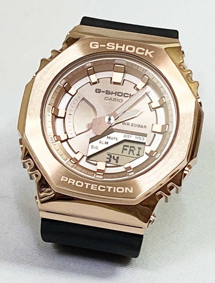 楽天時計のジュエリータイム　ムラタ国内正規品 新品 Gショック G-SHOCK カシオ メンズウオッチ GM-S2100PG-1A4JF 大人のG-SHOCK メタルカバード プレゼント 腕時計 ラッピング無料 手書きのメッセージカード あす楽対応 感謝の気持ち g-shock