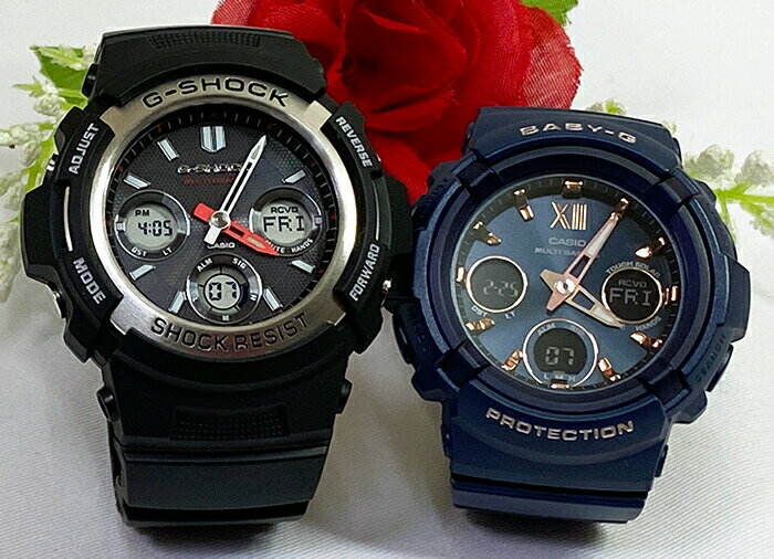 恋人たちのGショック ソーラー電波 ペアウォッチ G-SHOCK BABY-G ペア腕時計 カシオ 2本セット gショック ベビーg アナデジ AWG-M100-1AJF BGA-2800-2AJF