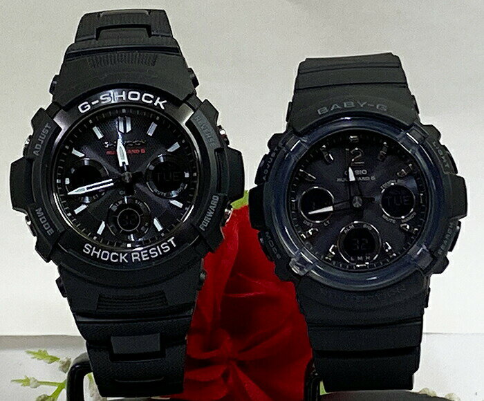 恋人たちのGショックペア G-SHOCK BABY-G ペアウォッチ ペア腕時計 カシオ 2本セット gショック ソーラー電波 AWG-M100SBC-1AJF BGA-2800-1AJF ブランド 婚約 夫婦 高級 クリスマス プレゼント