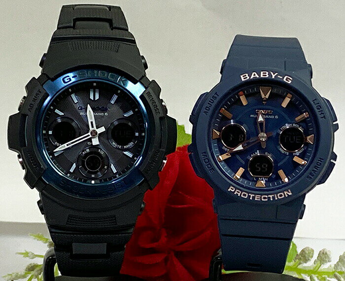 ペアウオッチ gショック恋人たちのGショックペア G-SHOCK BABY-G ペアウォッチ ペア腕時計 カシオ 2本セット gショック ソーラー電波 AWG-M100BC-2AJF BGA-2510-2AJF 人気 婚約 夫婦 高級 クリスマス プレゼント おすすめ