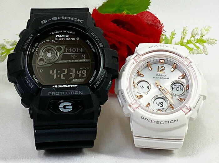 ペアウオッチ gショックソーラー電波 恋人たちのGショック ペアウオッチgショック 人気 婚約 夫婦 高級 クリスマス プレゼント おすすめ G-SHOCK BABY-G カシオ 2本セット GW-8900A-1JF BGA-2800-7AJF 誕生日 御祝い還暦 銀婚式 結婚記念日 バレンタイン 婚約