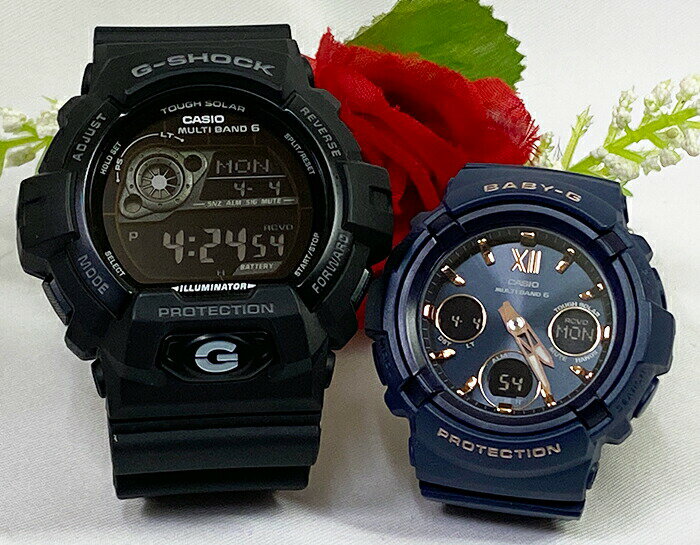 ペアウオッチ gショックソーラー電波 恋人たちのGショック ペアウオッチgショック 人気 婚約 夫婦 高級 クリスマス プレゼント おすすめ G-SHOCK BABY-G カシオ 2本セット GW-8900A-1JF BGA-2800-2AJF 誕生日 御祝い還暦 銀婚式 結婚記念日 バレンタイン 婚約