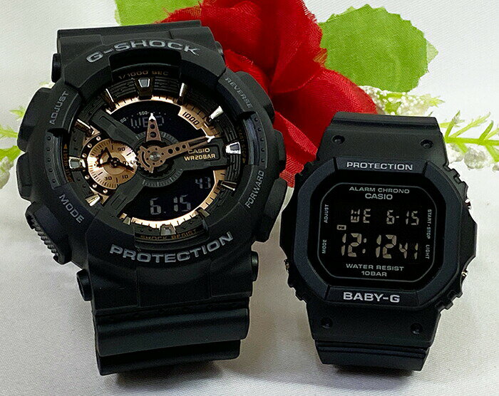 恋人たちのGショック ペアウオッチ G-SHOCK BABY-G ペア腕時計 カシオ 2本セット GA-110RG-1AJF BGD-565-1JF 電池式 アナデジ デジタル..