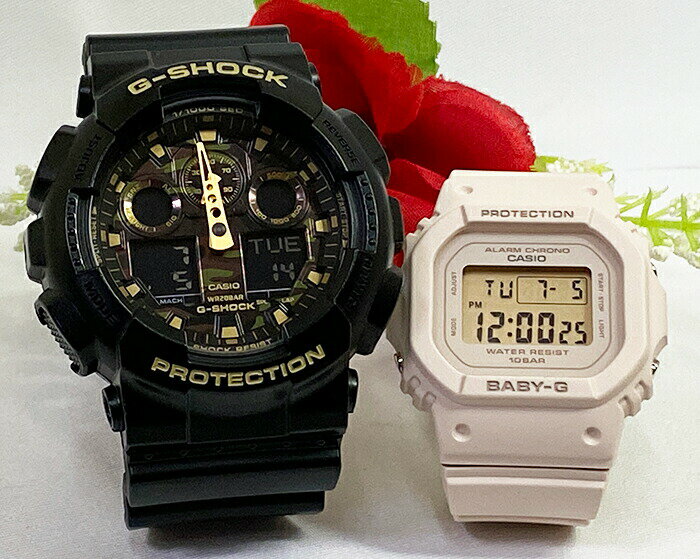恋人たちのGショック ペアウオッチ G-SHOCK BABY-G ペア腕時計 カシオ 2本セット GA-100CF-1A9JF BGD-565-4JF 電池式 アナデジ デジタル お揃い クリスマス 誕生日 御祝い還暦 銀婚式 結婚記念日 婚約 人気 婚約 夫婦 高級 クリスマス プレゼント おすすめ