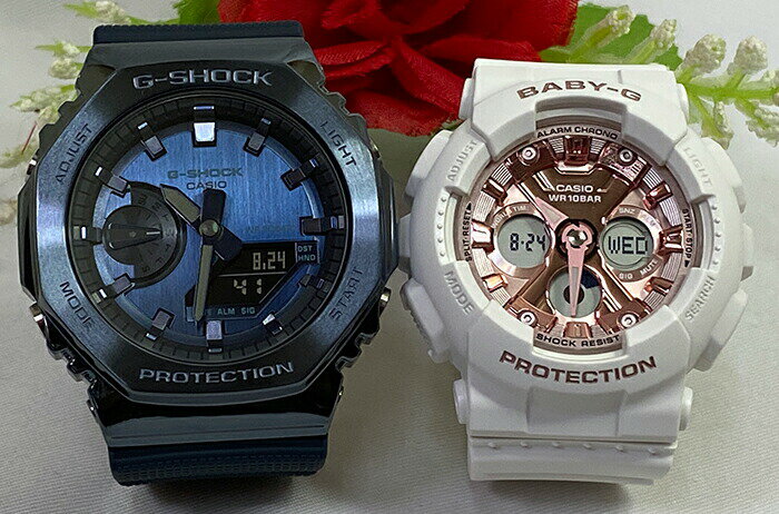 恋人たちのGショック ペアウオッチ G-SHOCK BABY-G カシオ 2本セット 電池式 アナデジ GM-2100N-2AJF BA-130-7A1JF プレゼント ラッピ..