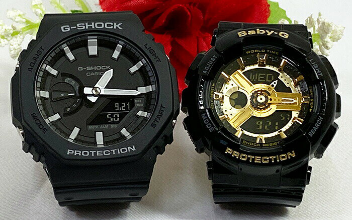 ペアウオッチ gショック恋人たちのGショック ペアウオッチ G-SHOCK BABY-G ペア腕時計 カシオ 2本セット アナデジ 電池式 GA-2100-1AJF BA-110-1AJF 人気 婚約 夫婦 高級 クリスマス プレゼント おすすめ 誕生日 御祝い還暦 銀婚式 結婚記念日 婚約