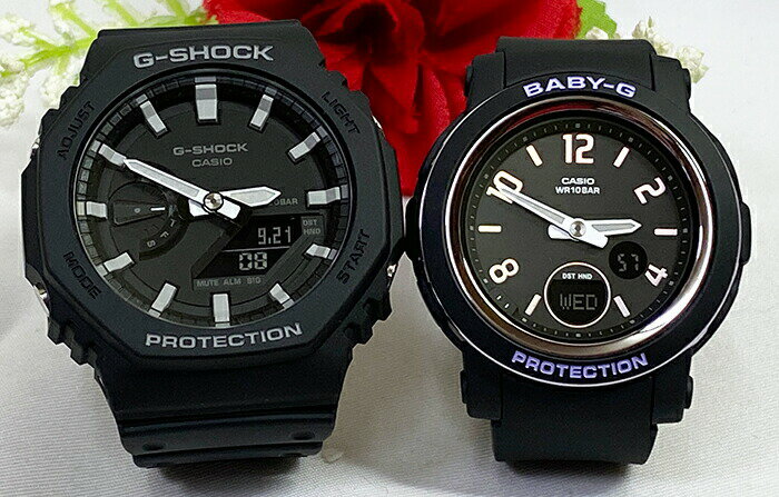 ペアウオッチ gショック恋人たちのGショック ペアウオッチ G-SHOCK BABY-G ペア腕時計 カシオ 2本セット アナデジ 電池式 GA-2100-1AJF BGA-290DR-1AJF 人気 婚約 夫婦 高級 クリスマス プレゼント おすすめ誕生日 御祝い還暦 銀婚式 結婚記念日 婚約
