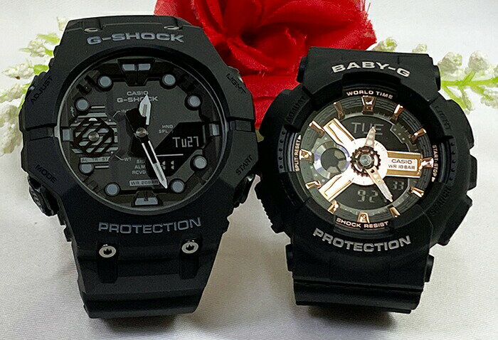 ペアウオッチ gショック恋人たちのGショック ペアウオッチ G-SHOCK BABY-G ペア腕時計 カシオ 2本セット 電池式 アナデジ GA-B001-1AJF BA-110XRG-1AJF 人気 婚約 夫婦 高級 クリスマス プレゼント おすすめ 誕生日 御祝い 銀婚式 結婚記念日 婚約