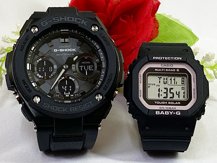 ペアウオッチ gショック恋人たちのGショックペアウオッチ G-SHOCK BABY-G ペアウォッチ カシオ 2本セット 電波ソーラー GST-W100G-1BJF BGD-5650-1BJF アナデジ デジタル 人気 婚約 夫婦 高級 クリスマス プレゼント おすすめ
