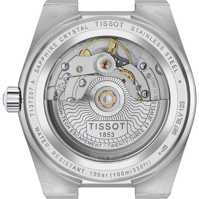 【腕時計ケースプレゼント】TISSOT ティソ PRX オートマティック メンズ&レディス腕時計 T137.207.11.111.00 ユニセックス ホワイト マザー・オブ・パール文字盤 T-Classic 自動巻き ケース径35ミリ 80時間ロングパワーリザーブ ラッピング無料 あす楽対応 3