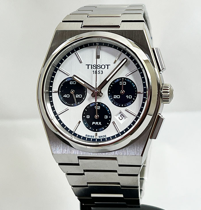 【腕時計収納ケースプレゼント】TISSOT ティソ PRX オートマティック クロノグラフ メンズ腕時計 T137.427.11.011.01 ホワイト文字盤 T-Classic 自動巻き ケース径42ミリ 60時間パワーリザーブ ラッピング無料 あす楽対応　リクルートウオッチ 3