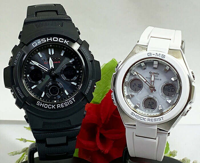 恋人たちのGショックペア G-SHOCK BABY-G ペアウォッチ ペア腕時計 カシオ 2本セット gショック 電波ソーラー AWG-M100SBC-1AJF MSG-W1..