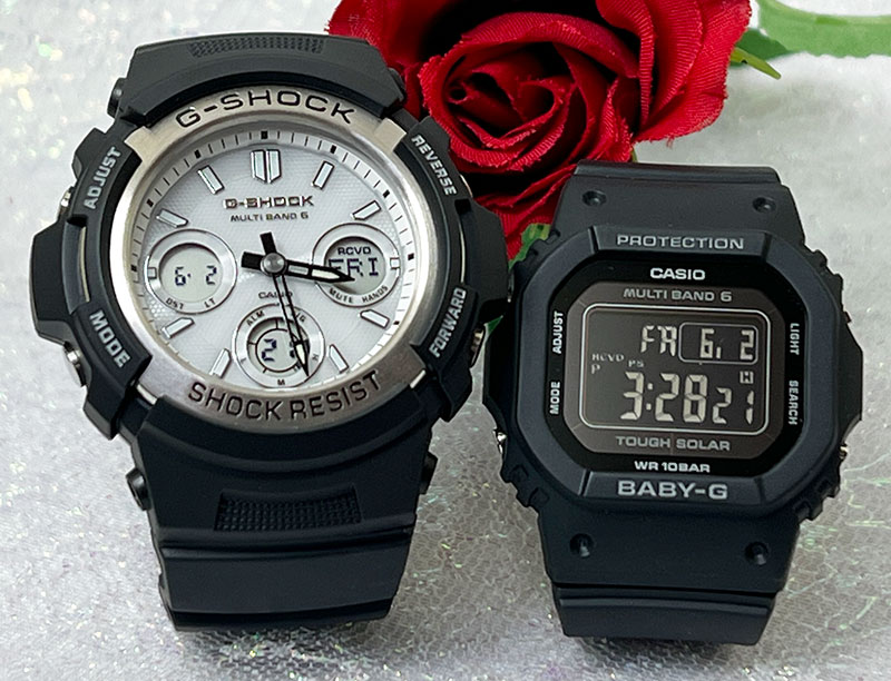 ペアウオッチ gショック恋人たちのGショック ペアウオッチ G-SHOCK BABY-G カシオ 2本セット AWG-M100S-7AJF BGD-5650-1CJF プレゼント プレゼント 人気 婚約 夫婦 高級 クリスマス プレゼント おすすめ 誕生日 御祝い還暦 銀婚式 結婚記念日 婚約