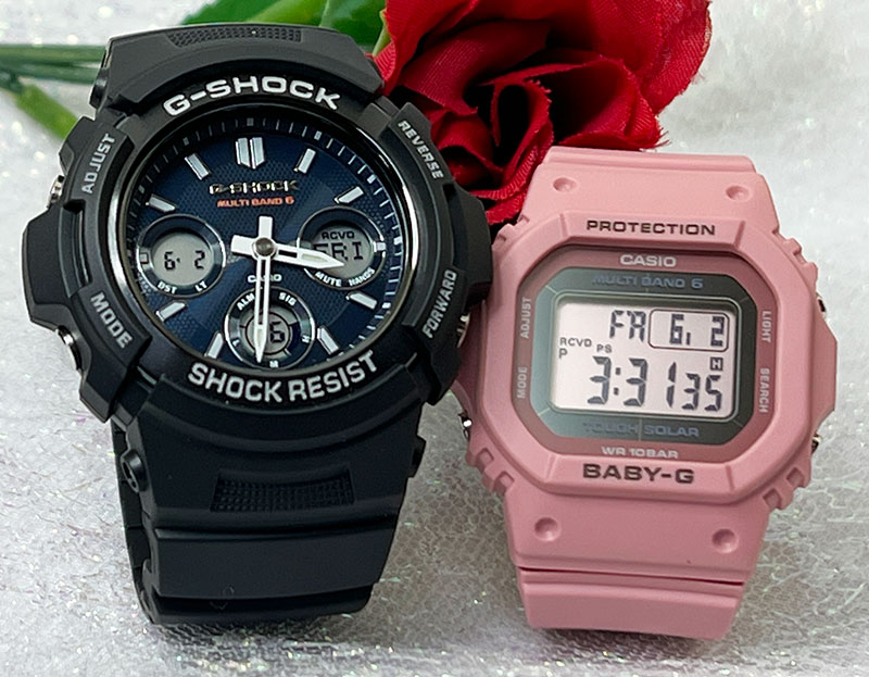 恋人たちのGショック ペアウオッチ G-SHOCK BABY-G カシオ 2本セット AWG-M100SB-2AJF BGD-5650-4JF プレゼント プレゼント 人気 婚約 夫婦 高級 クリスマス プレゼント おすすめ誕生日 御祝い還暦 銀婚式 結婚記念日 バレンタイン 婚約
