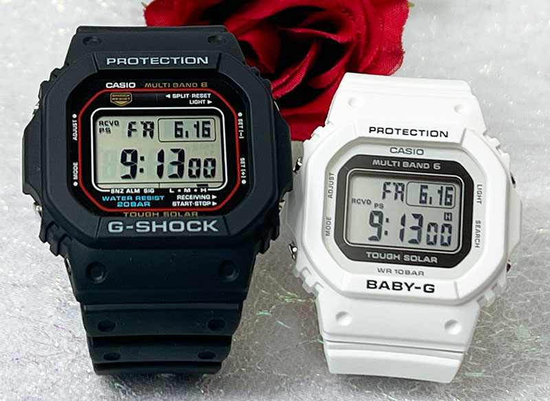 楽天時計のジュエリータイム　ムラタ恋人たちのGショック ペアウオッチ G-SHOCK BABY-G カシオ 2本セット GW-M5610U-1JF BGD-5650-7JF プレゼント ラッピング無料 手書きのメッセージカード あす楽対応 プレゼント　クリスマス プレゼント 誕生日 御祝い還暦 銀婚式 結婚記念日 婚約