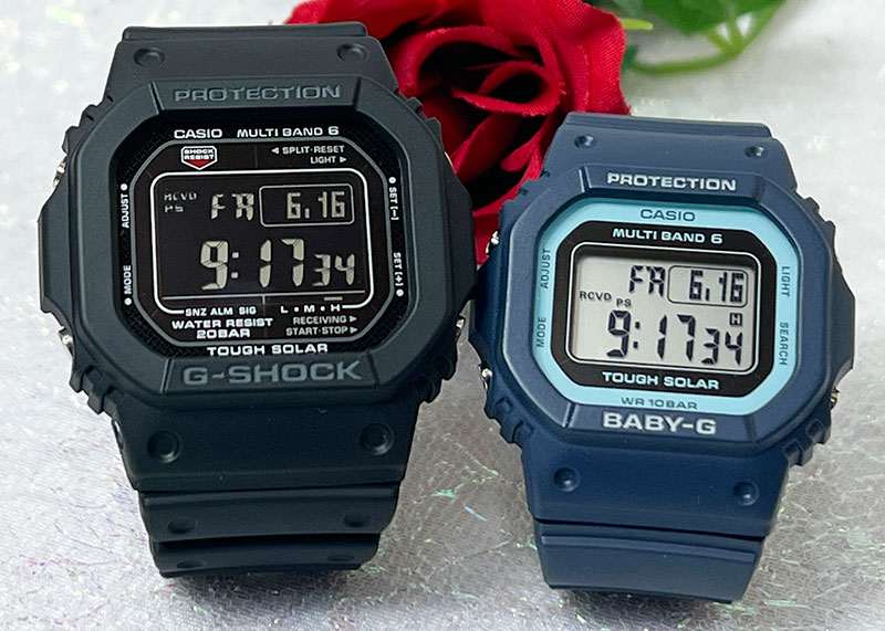 恋人たちのGショック ペアウオッチ gショック 人気 婚約 夫婦 高級 クリスマス プレゼント おすすめG-SHOCK BABY-G カシオ 2本セット GW-M5610U-1BJF BGD-5650-2JF 誕生日 御祝い還暦 銀婚式 結婚記念日 婚約