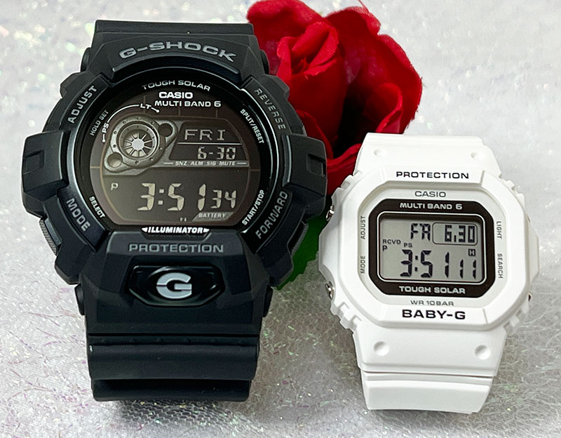 恋人たちのGショック ペアウオッチ G-SHOCK BABY-G カシオ 2本セット GW-8900A-1JF BGD-5650-7JF プレゼント ラッピング無料 手書きの..