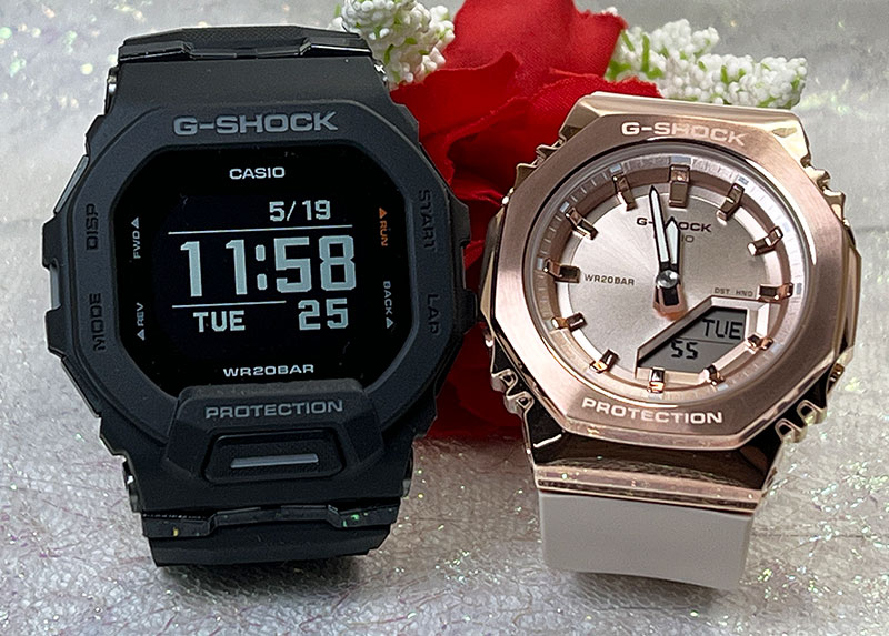 【愛してる！一緒にタフな時を刻もう】ペアウオッチ gショック 恋人たちのGショック ペアウオッチ G-SHOCK BABY-G ペア腕時計 カシオ 2本セット GBD-200-1JF GM-S2110PG-4AJF 電池式 プレゼント クリスマス 御祝い ラッピング無料 手書きのメッセージお付けします