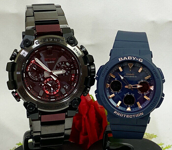 恋人たちのGショックペア G-SHOCK BABY-G ペアウォッチ ペア腕時計 カシオ ソーラー電波 MTG-B3000BD-1AJF BGA-2510-2AJF ラッピング無料 あす楽対応 クリスマス プレゼント 誕生日 御祝い還暦 銀婚式 結婚記念日 婚約