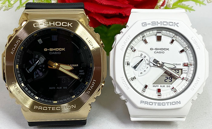 ペアウオッチ gショック恋人たちのGショック ペアウオッチ G-SHOCK BABY-G カシオ 2本セット GM-2100G-1A9JF GMA-S2100-7AJF デジタル アナデジ 電池式 プレゼント 誕生日 御祝い 銀婚式 結婚記念日 婚約 婚約 夫婦 高級 クリスマス プレゼント