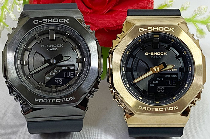 恋人たちのGショック ペアウオッチ G-SHOCK カシオ 2本セット アナデジ 電池式 GM-S2100B-8AJF GM-S2100GB-1AJF プレゼント ラッピング無料 メッセージカード g-shock ペアウオッチ あす楽対応　クリスマス プレゼント 誕生日 御祝い還暦 銀婚式 結婚記念日 婚約