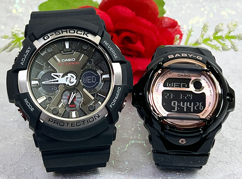 恋人たちのGショック ペアウオッチ G-SHOCK BABY-G ペア腕時計 カシオ 2本セット GA-200-1AJF BG-169UG-1JF 電池式 アナデジ ラッピング無料 あす楽対応　クリスマス プレゼント 誕生日 御祝い還暦 銀婚式 結婚記念日 婚約