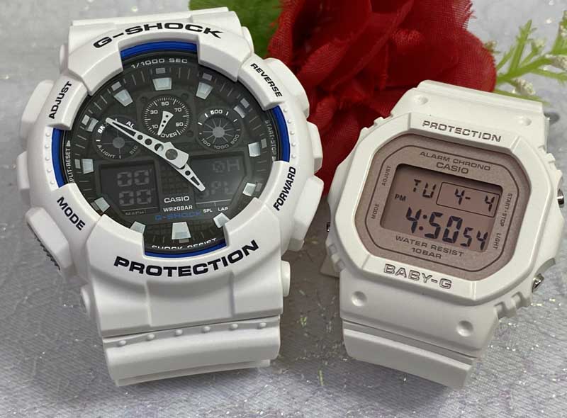 ペアウオッチ gショック恋人たちのGショックペアウォッチ G-SHOCK BABY-G ペア腕時計 カシオ 2本セット アナデジ GA-100B-7AJF BGD-565SC-4JF プレゼント 新品人気 婚約 夫婦 高級 クリスマス プレゼント おすすめ