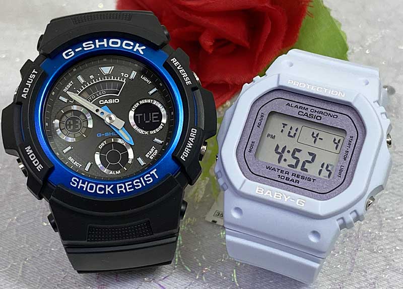 楽天時計のジュエリータイム　ムラタ恋人たちのGショック ペアウオッチ Gショック ペア G-SHOCK BABY-G ペア腕時計 カシオ 2本セット アナデジ AW-591-2AJF BGD-565SC-2JF ラッピング無料 g-shock メッセージカード手書きします あす楽対応　クリスマス プレゼント 誕生日 御祝い還暦 銀婚式 結婚記念日 婚約