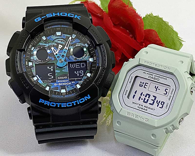 恋人たちのGショック ペアウオッチ G-SHOCK BABY-G ペア腕時計 カシオ 2本セット アナデジ GA-100CB-1AJF BGD-565SC-3JF クリスマス 誕生日 御祝い還暦 銀婚式 結婚記念日 バレンタイン 婚約 人気 婚約 夫婦 高級 クリスマス プレゼント おすすめ