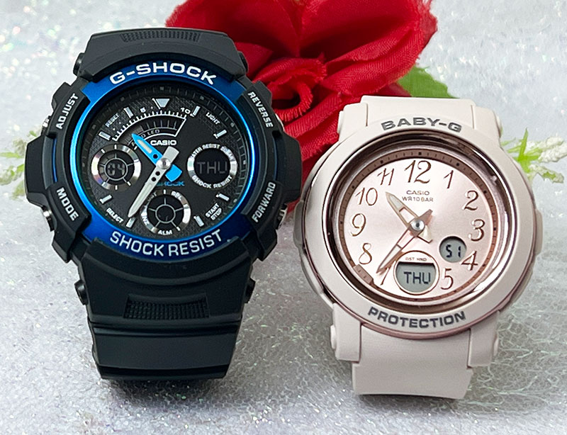 恋人たちのGショックペアウオッチ Gショック ペア G-SHOCK BABY-G ペア腕時計 カシオ 2本セット アナデジ AW-591-2AJF BGA-290SA-4AJF ラッピング無料 メッセージカード手書きします あす楽対応　クリスマス プレゼント 誕生日 御祝い還暦 銀婚式 結婚記念日 婚約