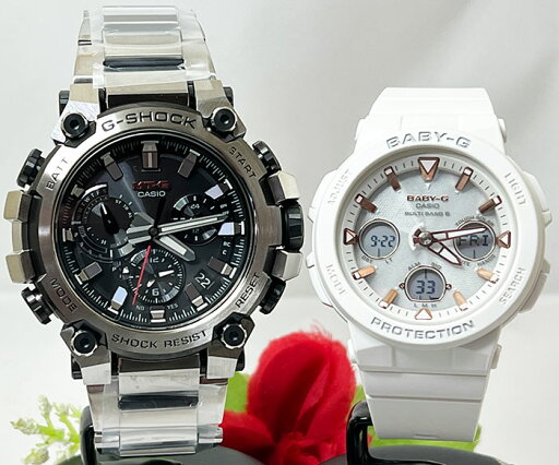 ペアウオッチ gショック恋人たちのGショックペアウォッチ gショック G-SHOCK BABY-G 人気 婚約 夫婦 高級 クリスマス プレゼント おすすめペア腕時計 カシオ 2本セット gショック 電波ソーラー MTG-B3000D-1AJF BGA-2500-7AJF ラッピング無料 手書きのメッセージカード ペアウオッチ gショック恋人たちのGショックペアウォッチ gショック G-SHOCK BABY-G 人気 婚約 夫婦 高級 クリスマス プレゼント おすすめペア腕時計 カシオ 2本セット gショック 電波ソーラー MTG-B3000D-1AJF BGA-2500-7AJF ラッピング無料 手書きのメッセージカード