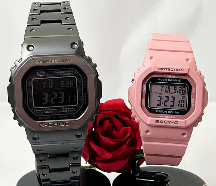 恋人たちのGショック ペアウオッチ G-SHOCK BABY-G カシオ 2本セット GMW-B5000MB-1JF BGD-5650-4JF プレゼント ラッピング無料 手書き..