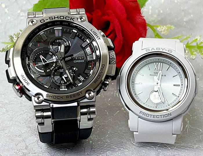 ペアウオッチ gショック恋人たちのGショックペア G-SHOCK BABY-G ペアウォッチ ペア腕時計 カシオ 2本セット gショック 電波ソーラー MTG-B1000-1AJF BGA-2900-7AJF ラッピング無料 あす楽対応