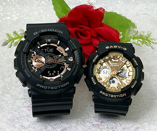 恋人たちのGショックペアウォッチ G-SHOCK BABY-G ペア腕時計 カシオ 2本セット アナデジ GA-110RG-1AJF BA-130-1A3JF 手書きします 夫婦 カップル 人気 婚約 夫婦 高級 クリスマス プレゼント おすすめ 恋人たちのGショックペアウォッチ G-SHOCK BABY-G ペア腕時計 カシオ 2本セット アナデジ GA-110RG-1AJF BA-130-1A3JF 手書きします 夫婦 カップル 人気 婚約 夫婦 高級 クリスマス プレゼント おすすめ