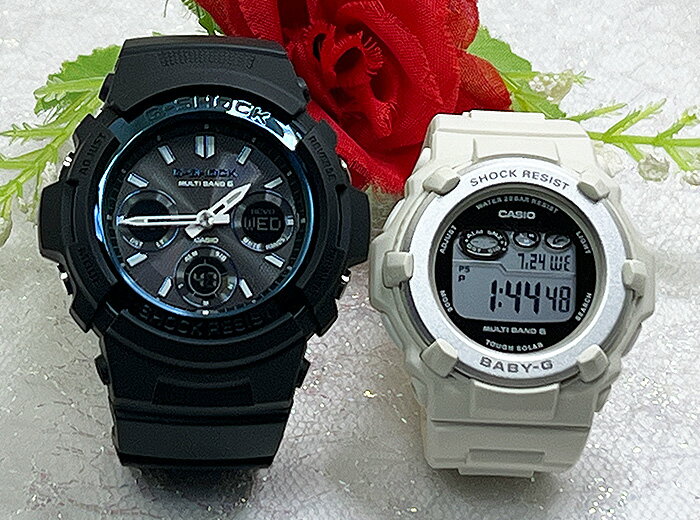 恋人達のGショック ペアウォッチ G-SHOCK BABY-G カシオ 2本セット ソーラー電波 アナデジ AWG-M100A-1AJF BGR-3003NC-7JF お付けします 人気 婚約 夫婦 高級 クリスマス プレゼント おすすめ