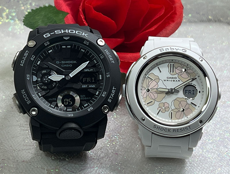 ペアウオッチ gショック恋人たちのGショックペアウォッチ gショック 人気 婚約 夫婦 高級 クリスマス プレゼント おすすめG-SHOCK BABY-G カシオ 2本セット G-MS 電波ソーラー クォーツ GA-2000S-1AJF BGA-150FL-7AJF