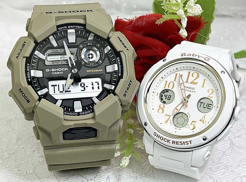 ペアウオッチ gショック恋人たちのGショック ペアウオッチ G-SHOCK BABY-G ペア腕時計 カシオ 2本セット gショック ベビーg GA-010-5AJF GA-150EF-7BJF 誕生日 御祝い還暦 銀婚式 結婚記念日 婚約人気 婚約 夫婦 高級 クリスマス プレゼント おすすめ