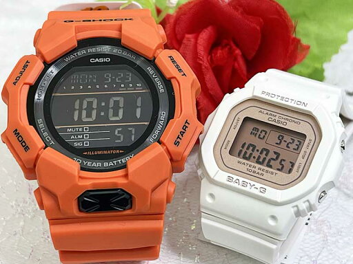 恋人たちのGショック ペアウオッチ gショック 人気 婚約 夫婦 高級 クリスマス プレゼント おすすめG-SHOCK BABY-G ペア腕時計 カシオ 2本セット GD-010-4JF BGD-565SC-4JF 電池式 アナデジ ラッピング無料 誕生日 御祝い 銀婚式 結婚記念日 婚約