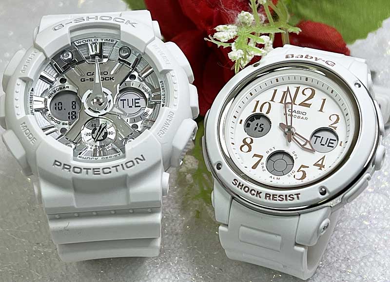 恋人たちのGショックペアウォッチgショック 人気 婚約 夫婦 高級 クリスマス プレゼント おすすめ G-SHOCK BABY-G カシオ 2本セット G-MS 電波ソーラー クォーツ GMA-S120VA-7AJF BGA-150EF-7BJF
