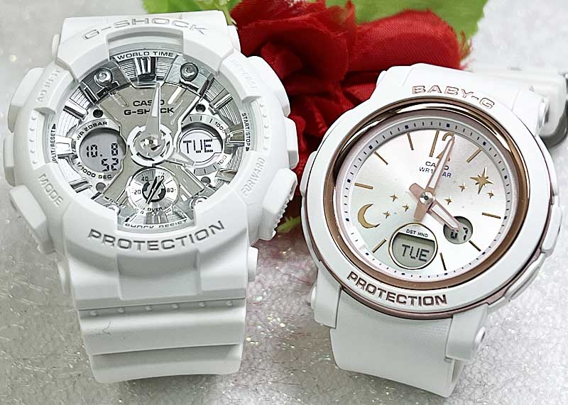 恋人たちのGショックペアウオッチgショック 人気 婚約 夫婦 高級 クリスマス プレゼント おすすめ G-SHOCK BABY-G ペア腕時計 カシオ 2本セット アナデジ GMA-S120VA-7AJF BGA-290DS-7AJF 誕生日 御祝い 還暦 銀婚式 結婚記念日 バレンタイン 婚約