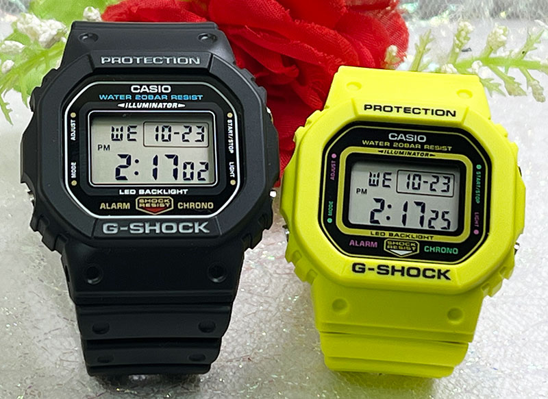 恋人たちのGショック ペアウオッチ G-SHOCK ペア腕時計 カシオ 2本セット gショック DW-5600UE-1JF GMD-S5600EP-9JF デジタル ラッピング無料 婚約 夫婦 高級 クリスマス プレゼント誕生日 御祝い還暦 銀婚式 結婚記念日 婚約 おすすめ
