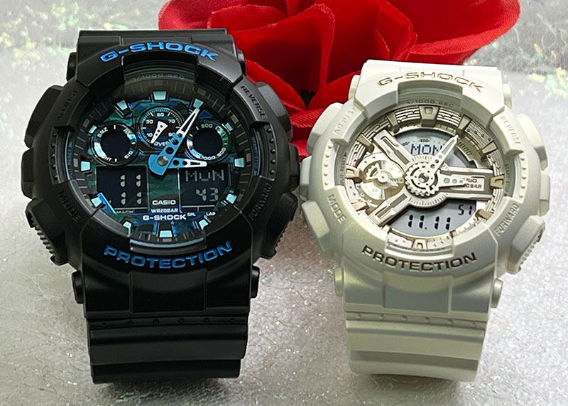 ペアウオッチ gショック恋人たちのGショックペアウォッチ G-SHOCK BABY-G ペア腕時計 カシオ 2本セット アナデジ GA-100CB-1AJF GMA-S110ST-7AJF 夫婦 カップル 人気 婚約 夫婦 高級 クリスマス プレゼント おすすめ