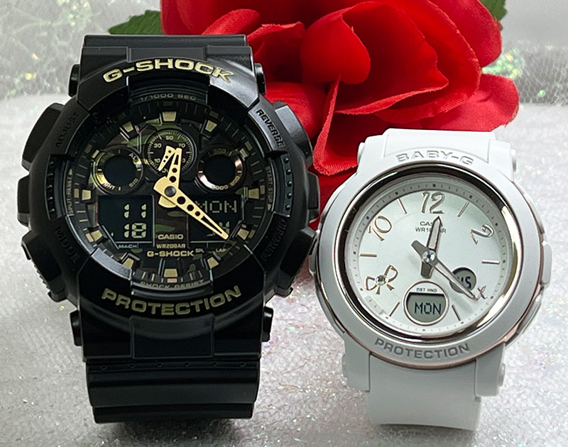 恋人たちのGショックペアウオッチ G-SHOCK ペア腕時計 カシオGA-100CF-1A9JF BGA-290RA-7AJFクリスマス プレゼント 誕生日 御祝い還暦 銀婚式 結婚記念日 婚約 人気 婚約 夫婦 高級 クリスマス プレゼント おすすめ