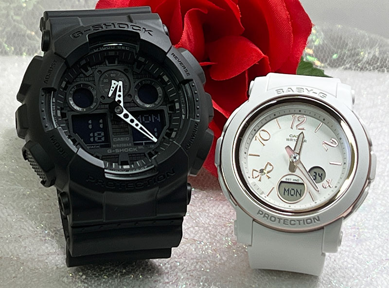 ペアウオッチ gショック恋人たちのGショックペアウォッチ G-SHOCK BABY-G ペア腕時計 カシオ 2本セット アナデジGA-100-1A1JF BGA-290RA-7AJF 夫婦 カップル 人気 婚約 夫婦 高級 クリスマス プレゼント おすすめ